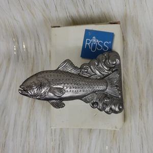 Russ Lodge Life Pewter Fish Paperweight